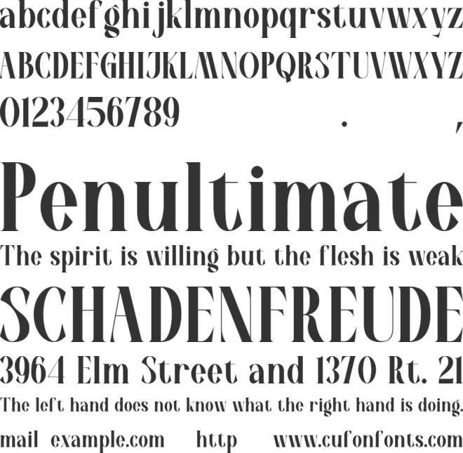 Moravine font preview