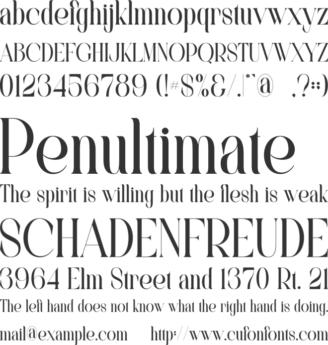 Yosan font preview