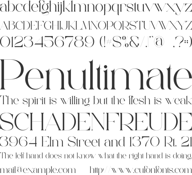 Megita font preview