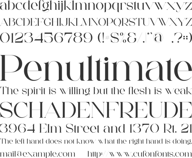Gotrie font preview
