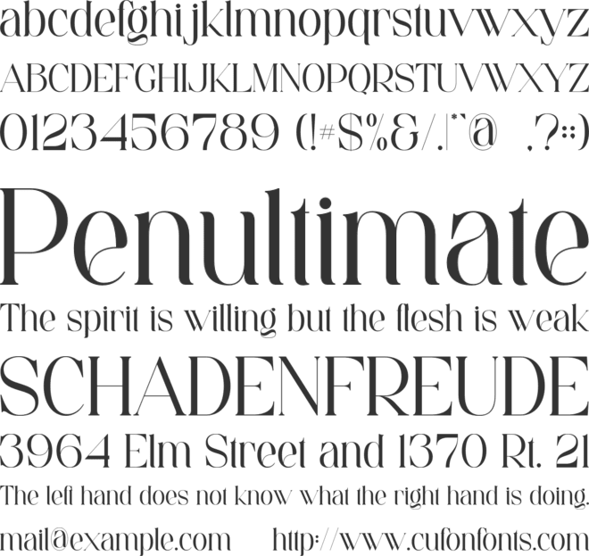 Daeling font preview