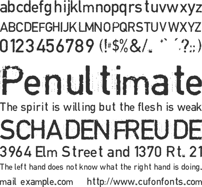 Copystruct font preview