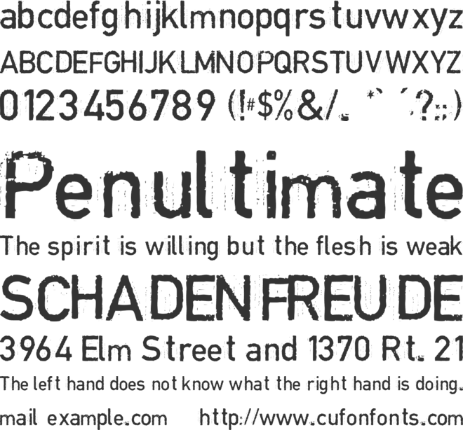 Copystruct font preview
