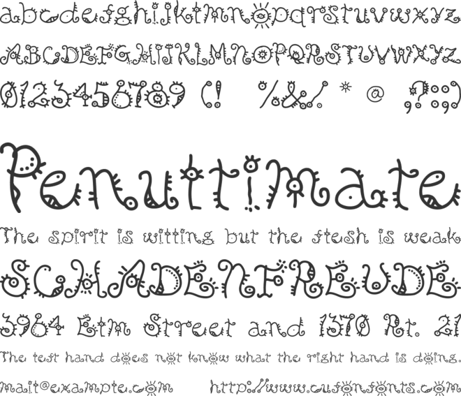 B Surfers font preview