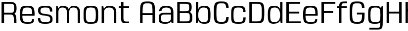 Resmont font