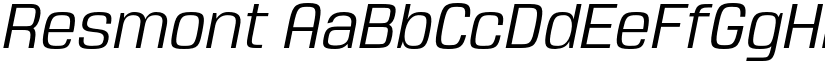 Resmont font