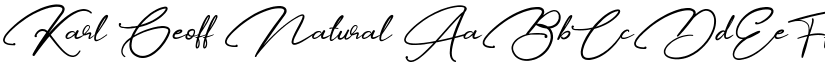 Karl Geoff Natural font