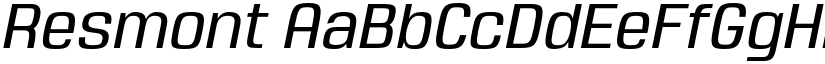 Resmont font