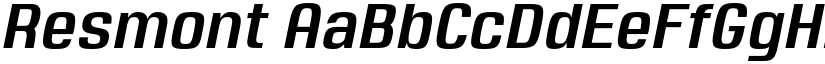 Resmont font
