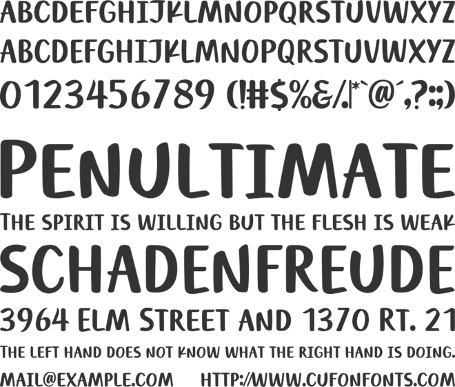 Romantica Manilla Marker font preview
