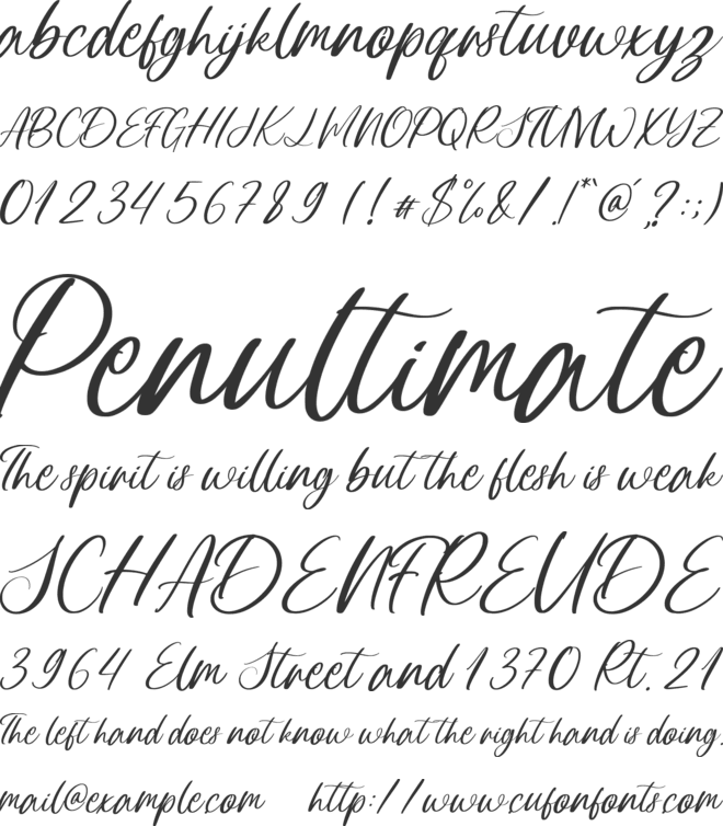 Valentine Rosella font preview