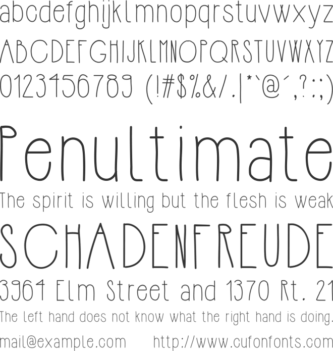 HipsterishFontNormal font preview