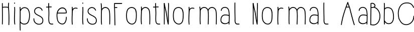 HipsterishFontNormal font download