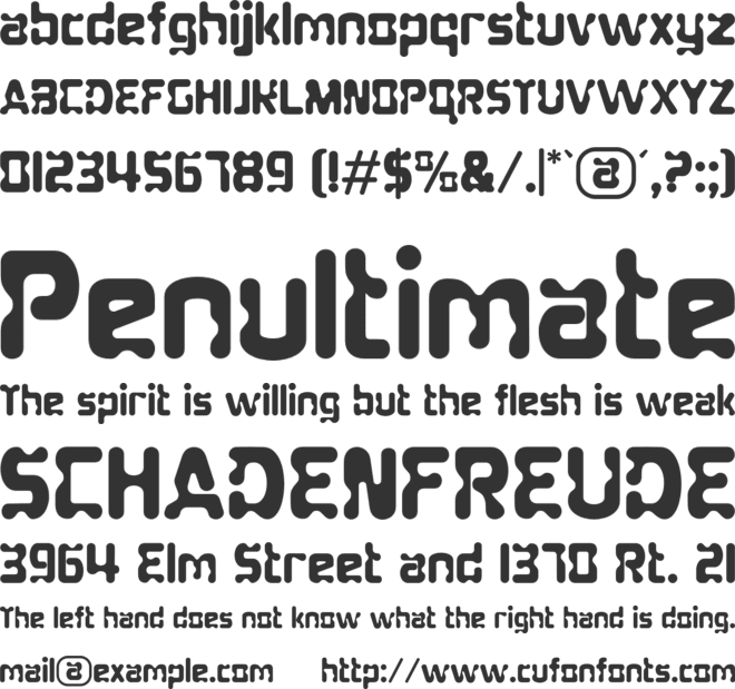 Kleard font preview