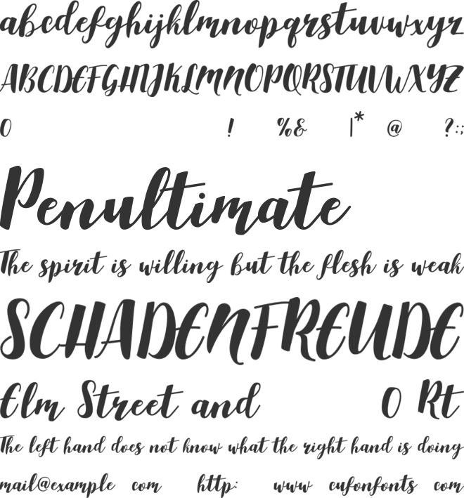 Aldine font preview