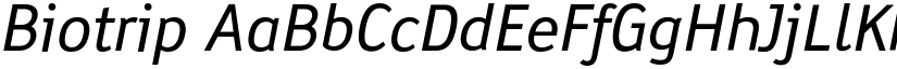 Biotrip font