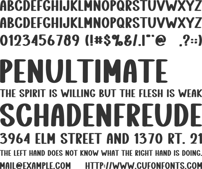 Monday Lacation font preview