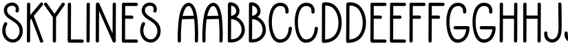 Skylines font