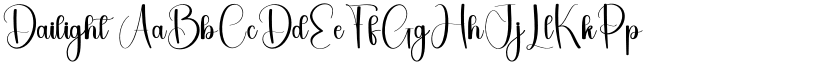 Dailight font