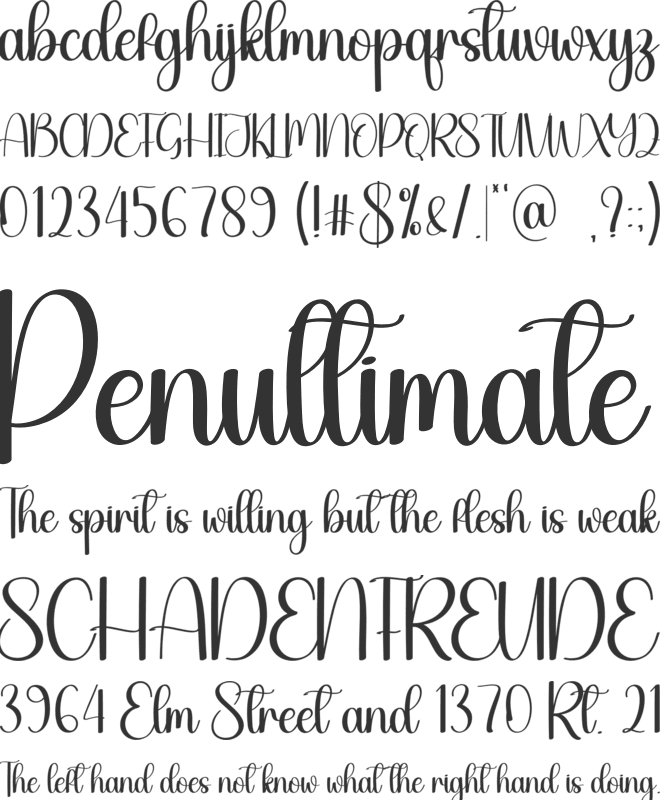 Relation font preview