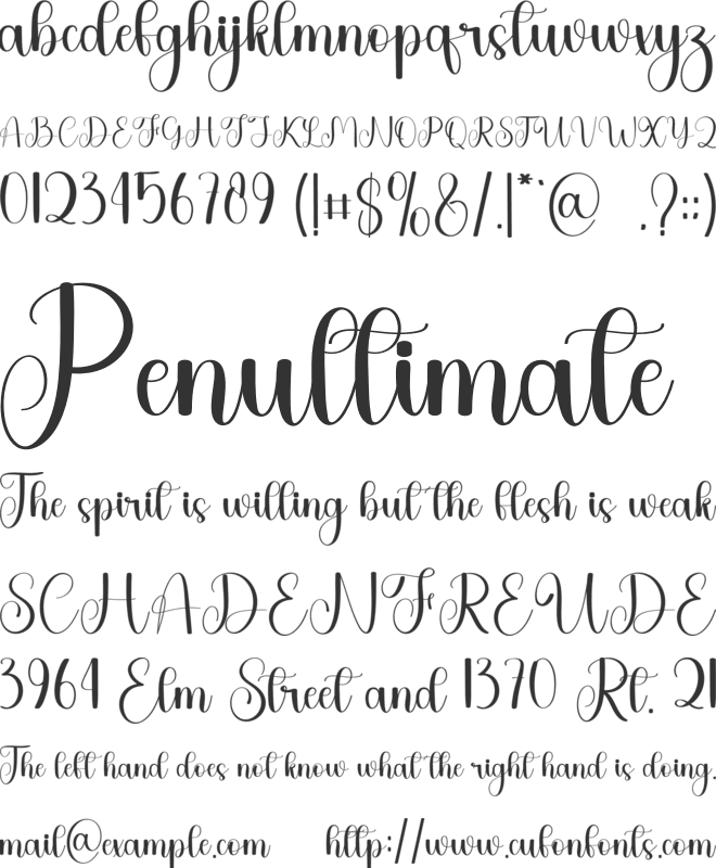Wonderful Finger font preview