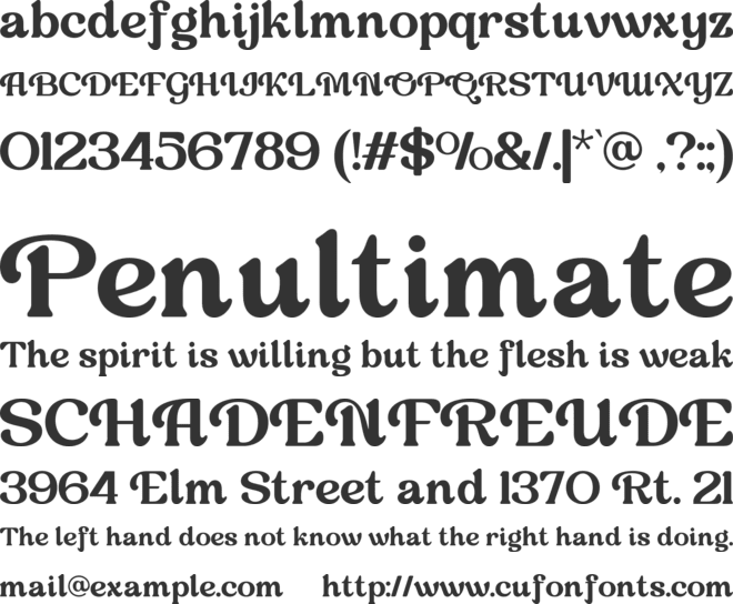 Slyzhee font preview