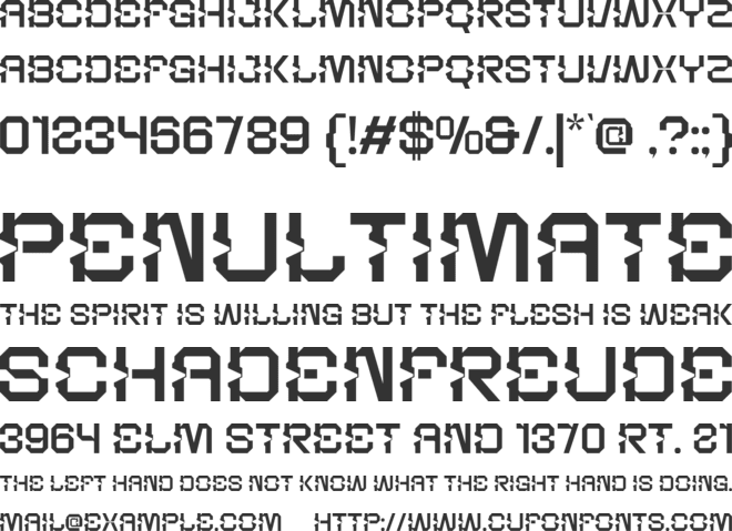 Blashore font preview