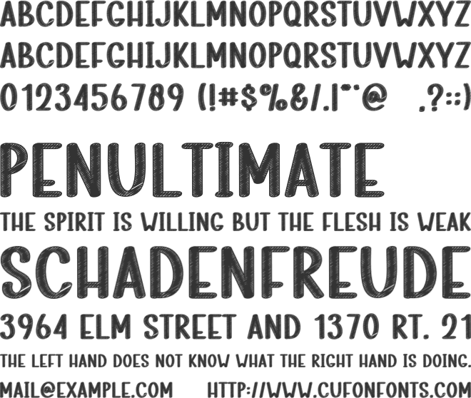 Chalk School font preview
