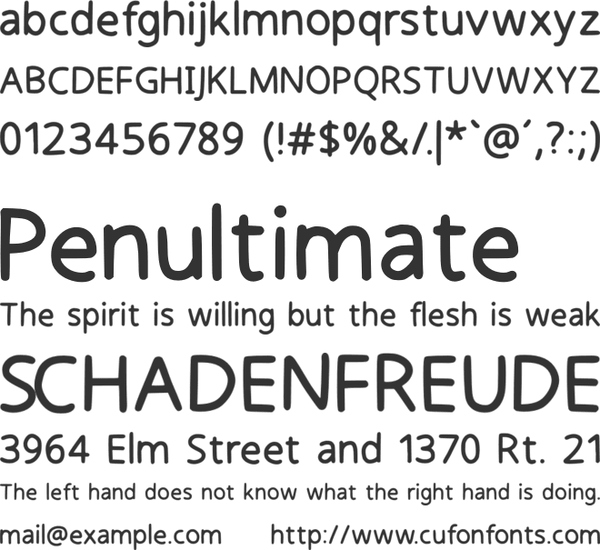 Handone font preview
