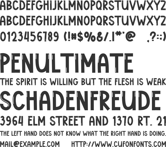 Western STaycation font preview