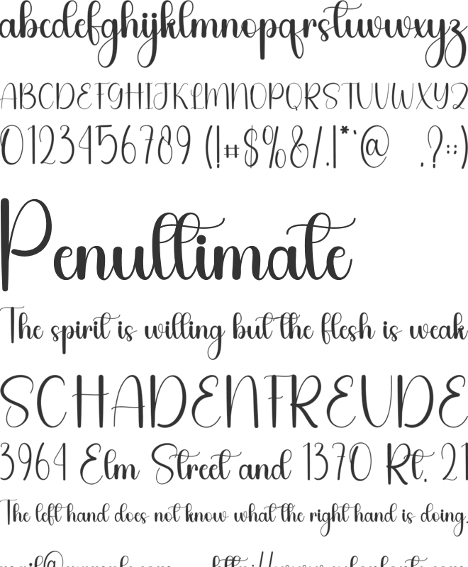 Summer Twilight font preview