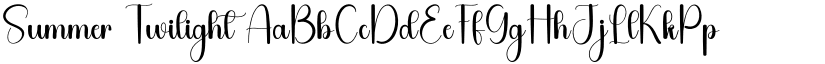 Summer Twilight font