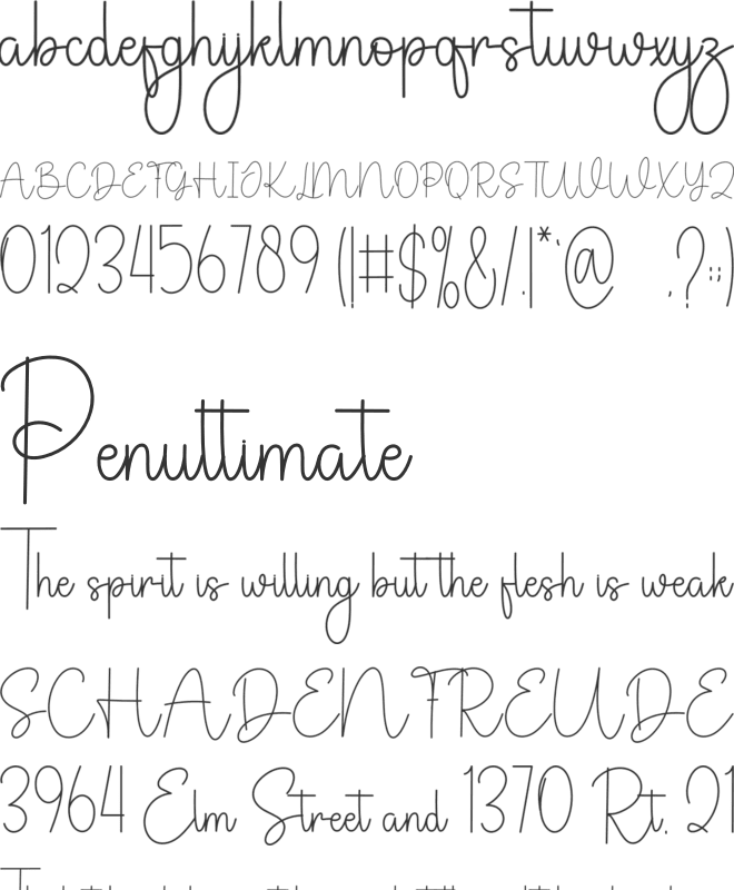 Western North font preview