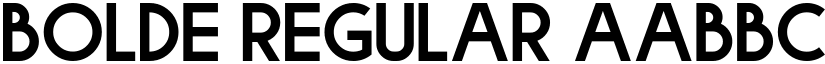 BOLDE Regular font