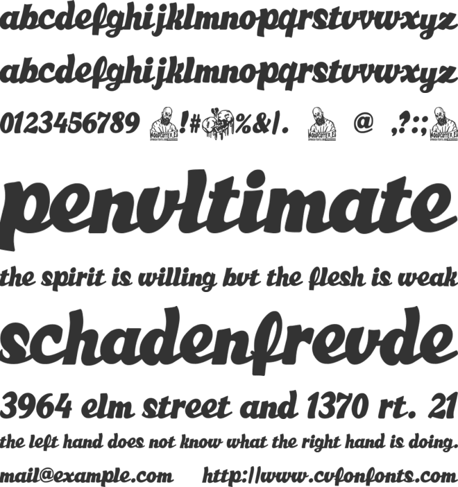 Good Morning My Love font preview