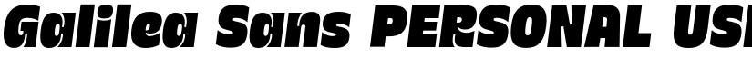 Galilea Sans PERSONAL USE font