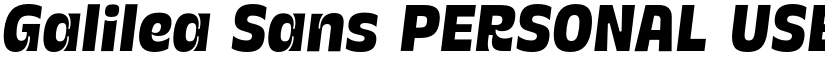 Galilea Sans PERSONAL USE font