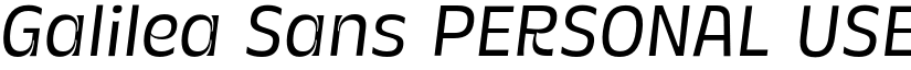 Galilea Sans PERSONAL USE font