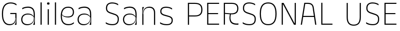 Galilea Sans PERSONAL USE font