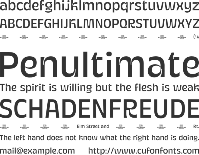 Galilea Sans PERSONAL USE font preview