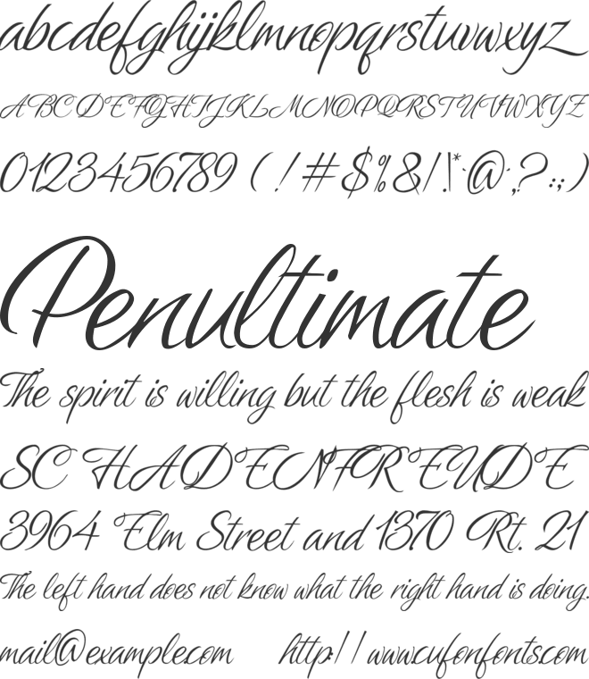 Valentina Orchestra font preview