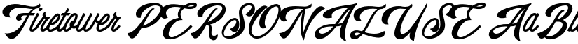 Firetower PERSONAL USE font