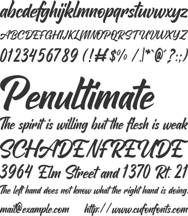 Frosted Breath font preview