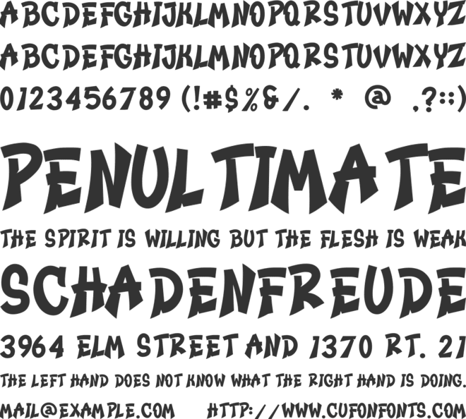Ganevia Font font preview