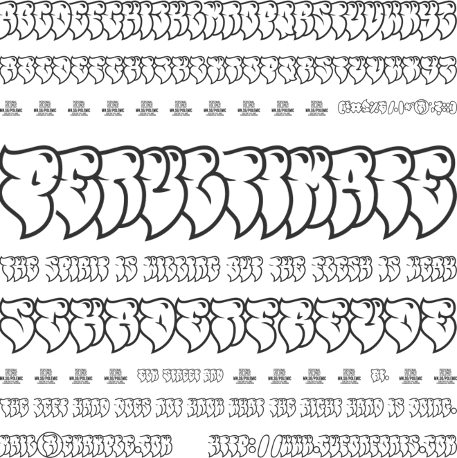 Polemic Shine PERSONAL USE font preview
