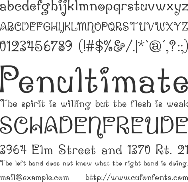 Penguin Attack font preview