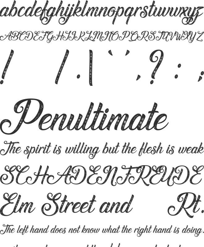 Waving at Christmas font preview