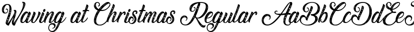 Waving at Christmas Regular font