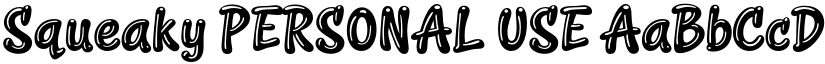 Squeaky PERSONAL USE font