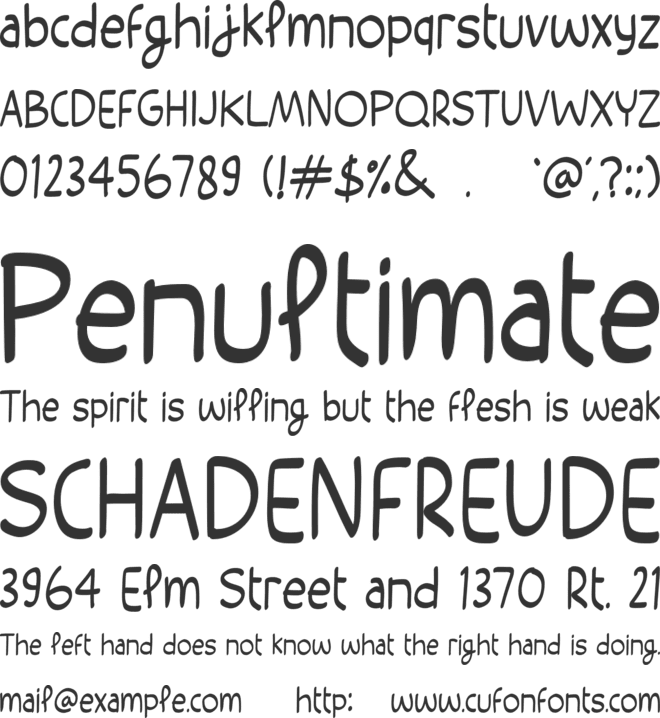 Strange People font preview